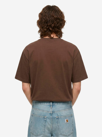 UNIFORM EXPERIMENT T-shirt marrone loose in cotone mercerizzato Marrone