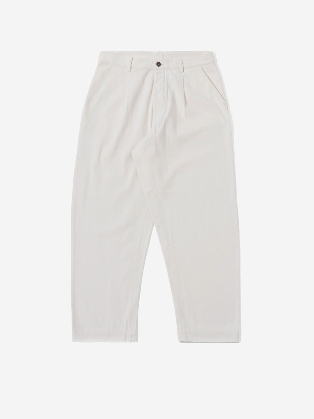 UNIVERSAL WORKS Pantaloni Duke ecru in cotone fiammato Panna Urbanstaroma