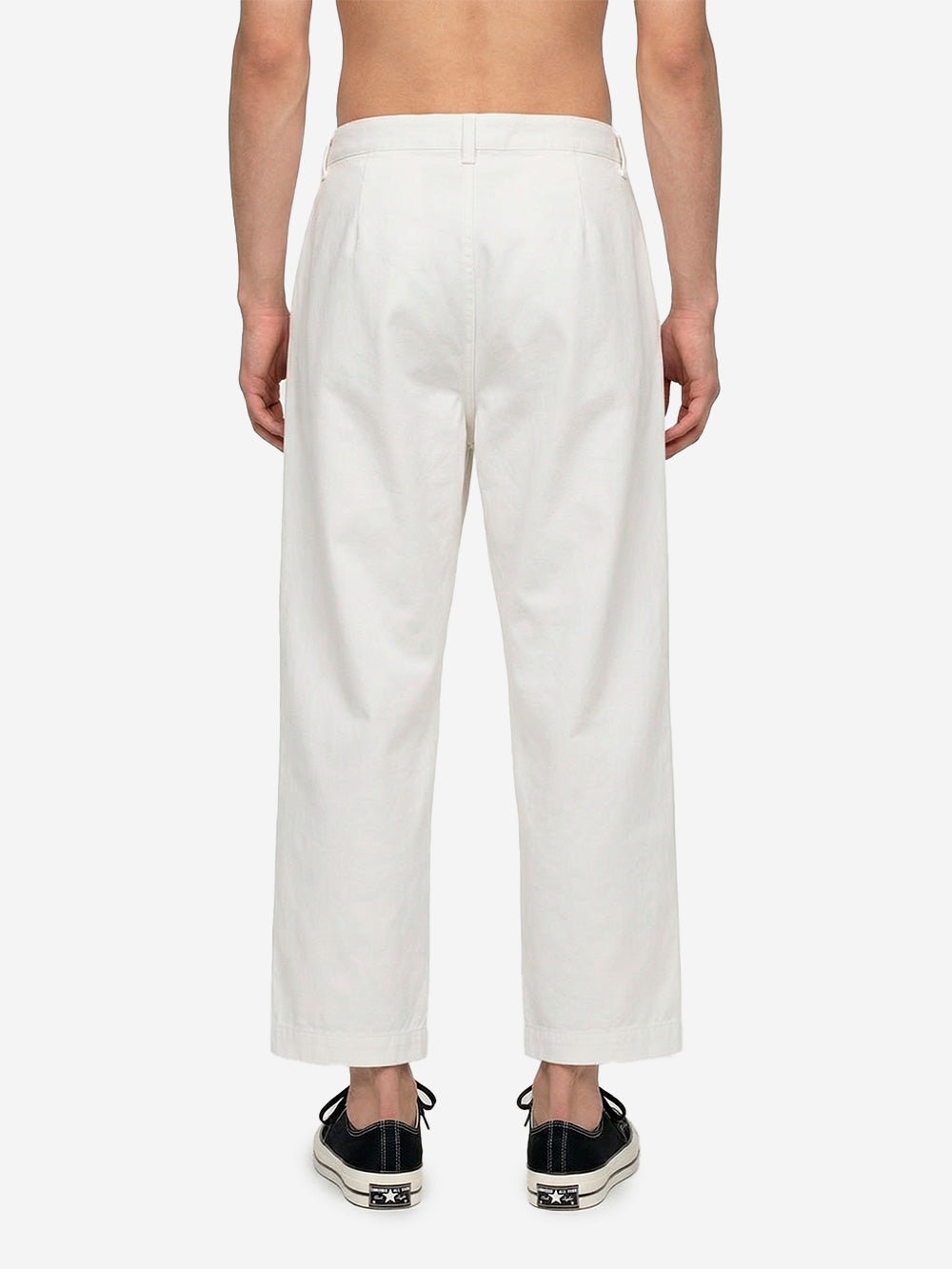 UNIVERSAL WORKS Pantaloni Duke ecru in cotone fiammato Panna Urbanstaroma