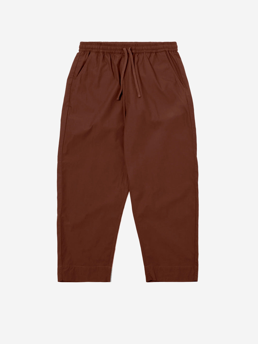 UNIVERSAL WORKS Pantaloni marroni 'Judo' in cotone spazzolato Marrone Urbanstaroma