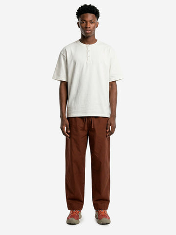 UNIVERSAL WORKS Pantaloni marroni 'Judo' in cotone spazzolato Marrone
