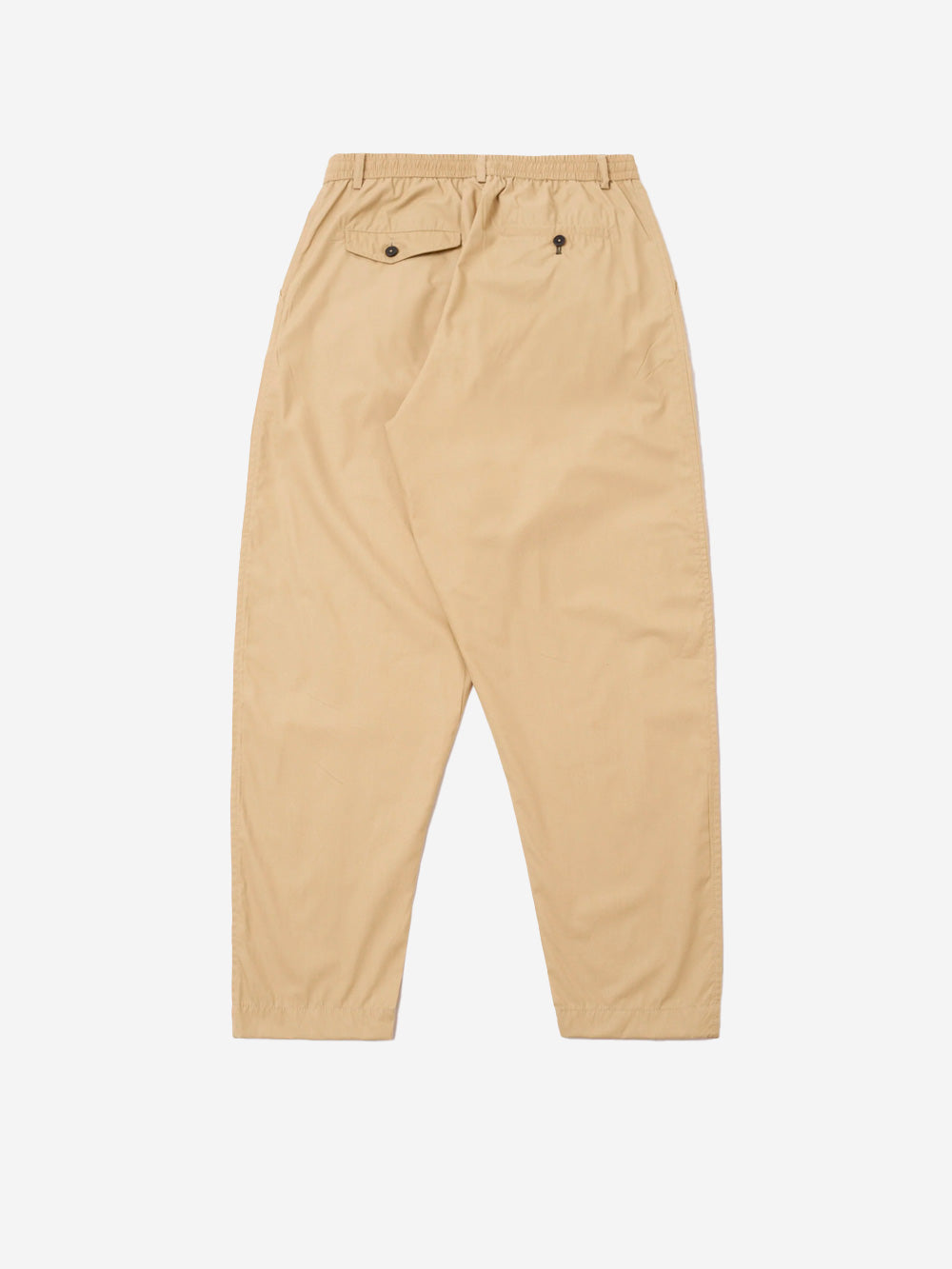 UNIVERSAL WORKS Pantaloni beige con piega frontale e coulisse Sabbia Urbanstaroma