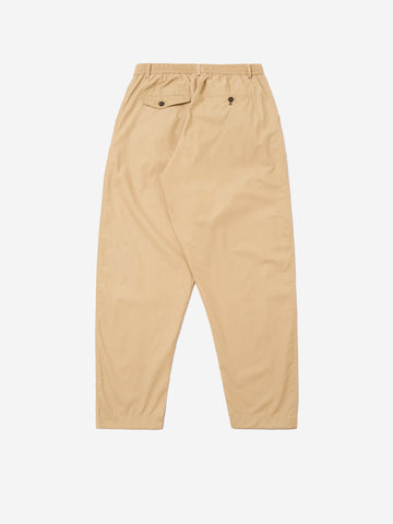 UNIVERSAL WORKS Pantaloni beige con piega frontale e coulisse Sabbia