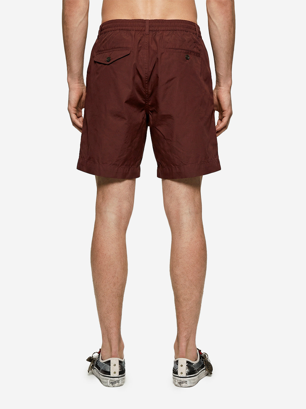 UNIVERSAL WORKS Shorts marroni Pleated Track Marrone Urbanstaroma
