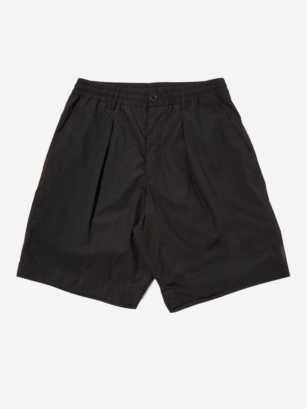 UNIVERSAL WORKS Shorts track pleated in tessuto Polytech nero Nero Urbanstaroma