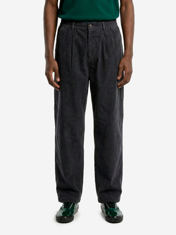UNIVERSAL WORKS Pantaloni neri Oxford a coste Nero