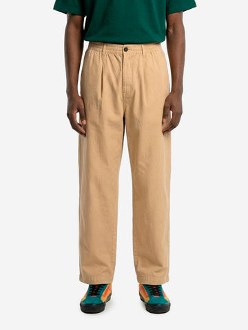 UNIVERSAL WORKS Pantaloni beige Oxford a coste Sabbia