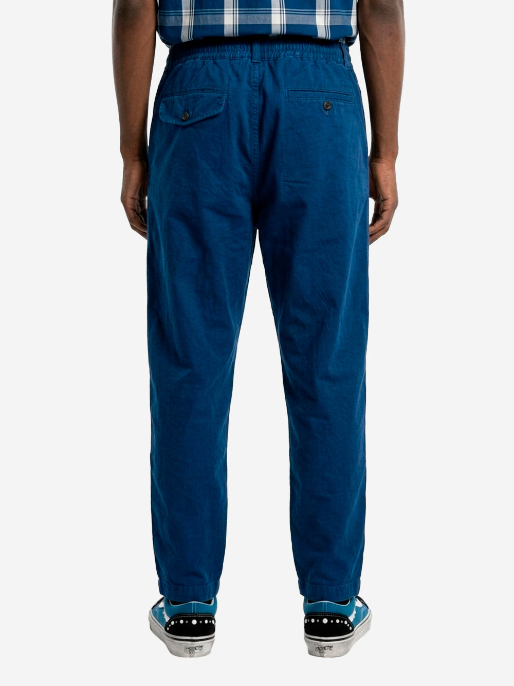 UNIVERSAL WORKS Pantaloni pleated track con pince in tessuto Kimstop in blu Blu Urbanstaroma