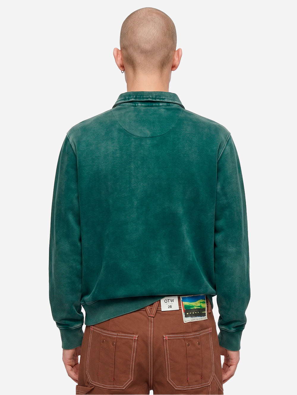VANS OTW Felpa verde in fleece con colletto x Julian Klincewicz Verde Urbanstaroma