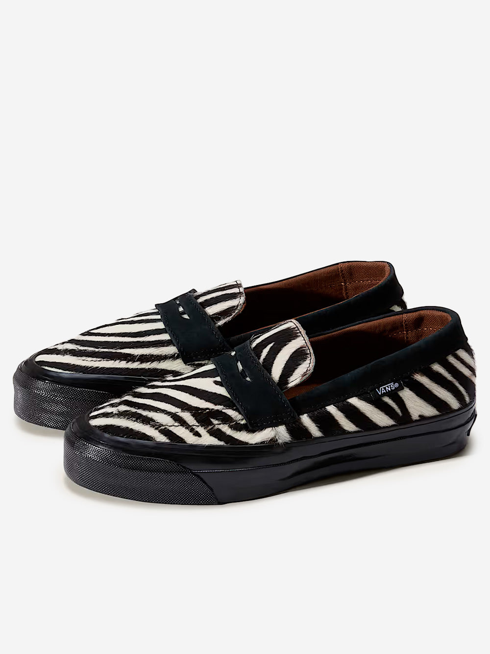 VANS LX Loafer 53 in pony hair bianco e nero zebrato Zebra Urbanstaroma
