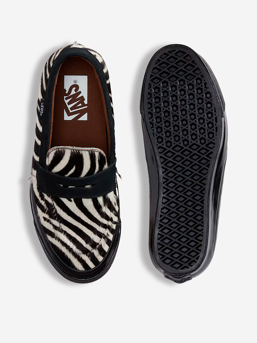 VANS LX Loafer 53 in pony hair bianco e nero zebrato Zebra Urbanstaroma
