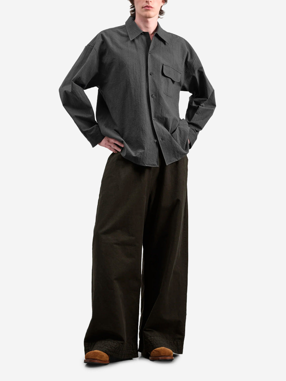 YMC Wray shirt grigia Grigio Urbanstaroma