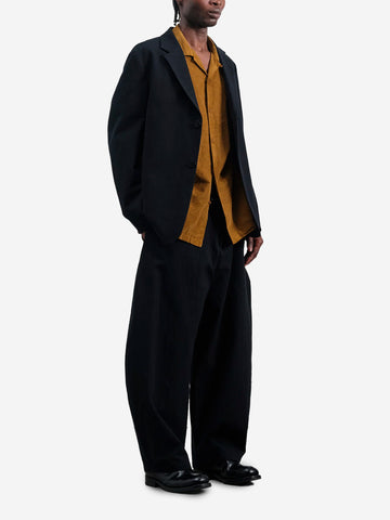 YMC Camicia a manica corta 'Sidri' in misto lino e lyocell Mattone