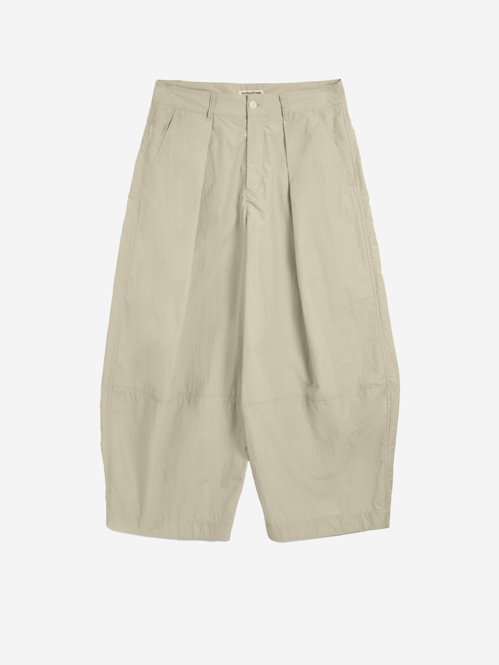 YMC Pantaloni 'Deadbeat' pleated a gamba ampia beige stone Beige Urbanstaroma