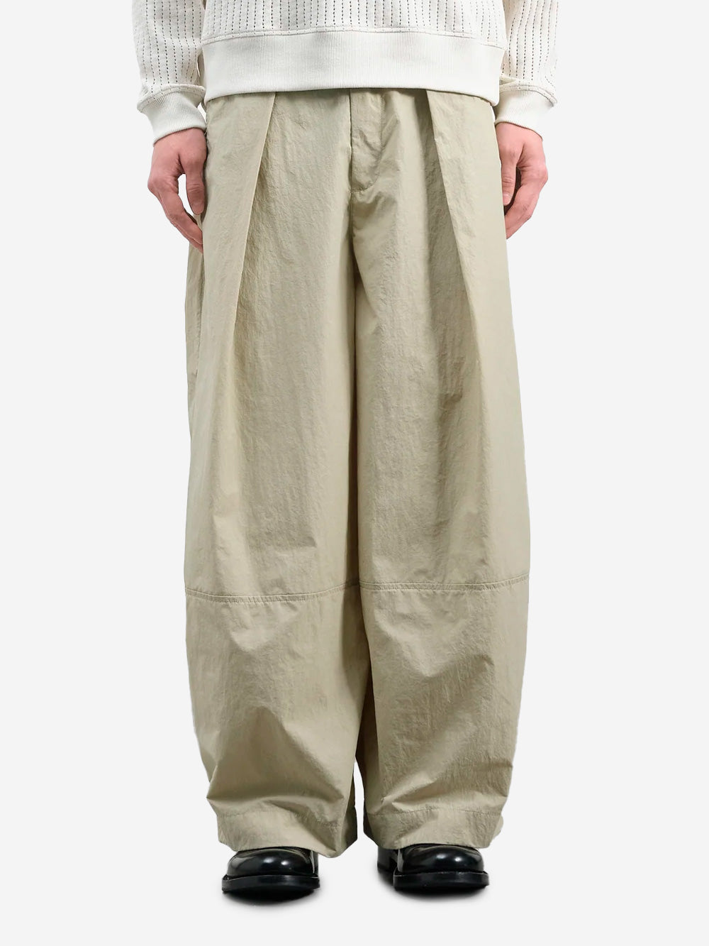 YMC Pantaloni 'Deadbeat' pleated a gamba ampia beige stone Beige Urbanstaroma