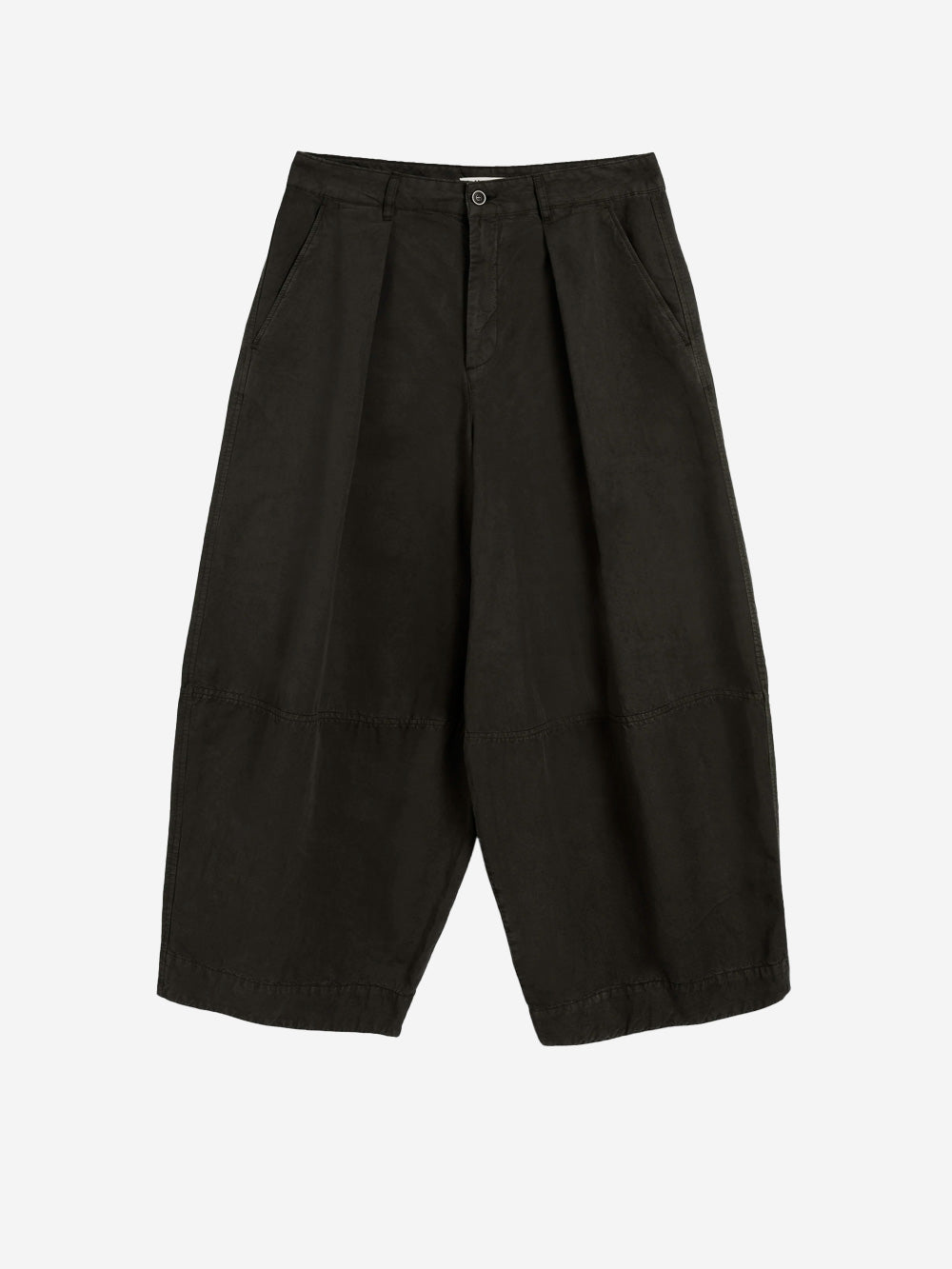 YMC Pantaloni 'Deadbeat' pleated a gamba ampia verde scuri Verde scuro Urbanstaroma