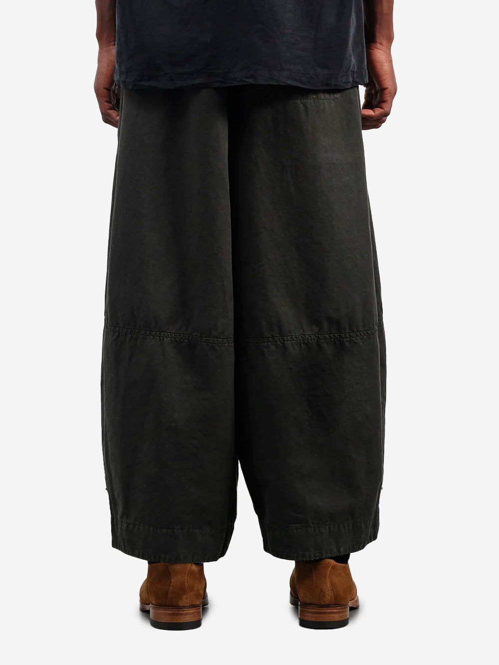 YMC Pantaloni 'Deadbeat' pleated a gamba ampia verde scuri Verde scuro Urbanstaroma