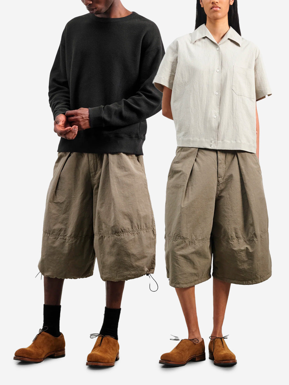 YMC Salba Short stone in misto lino Oliva Urbanstaroma