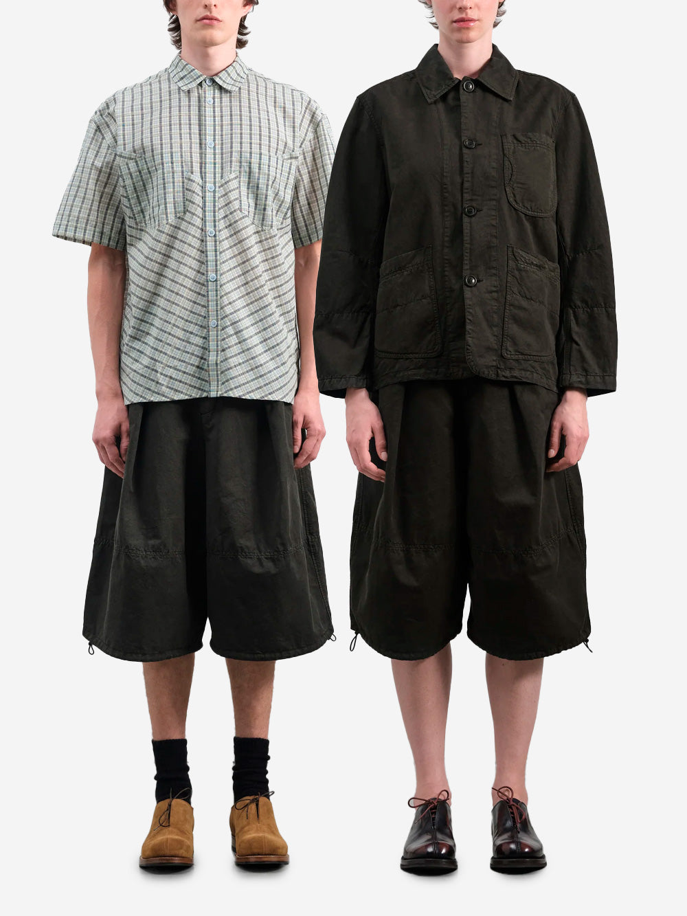 YMC Salba Short neri in misto lino Nero Urbanstaroma