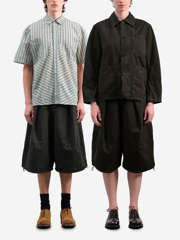 YMC Salba Short neri in misto lino Nero