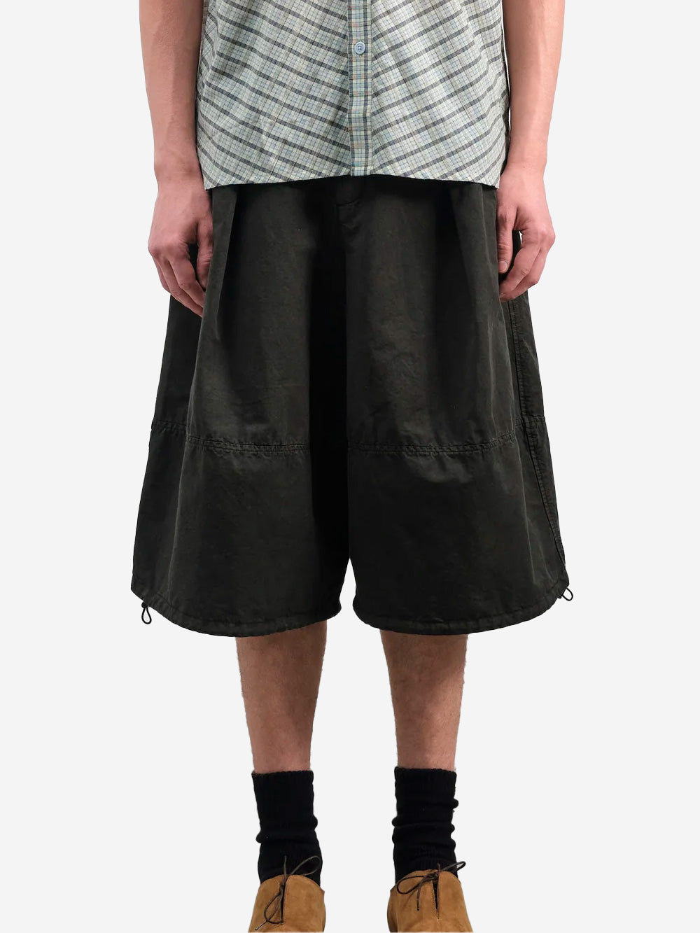 YMC Salba Short neri in misto lino Nero Urbanstaroma