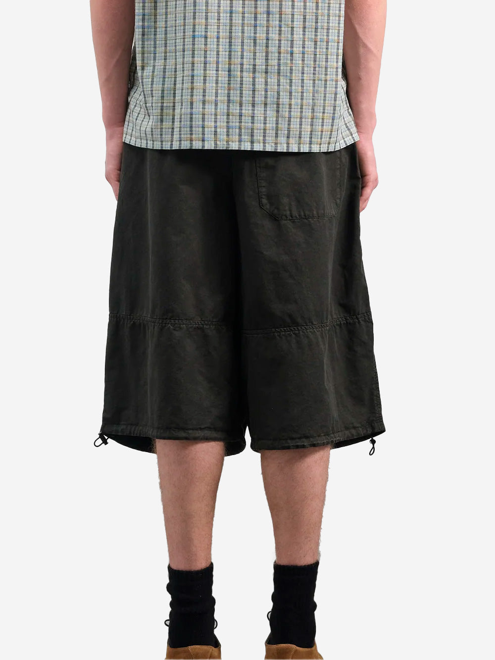 YMC Salba Short neri in misto lino Nero Urbanstaroma