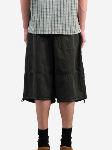 YMC Salba Short neri in misto lino Nero
