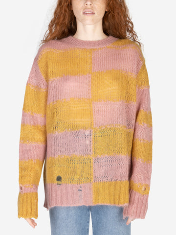 Maglione in maglia effetto consumato