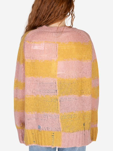 Maglione in maglia effetto consumato