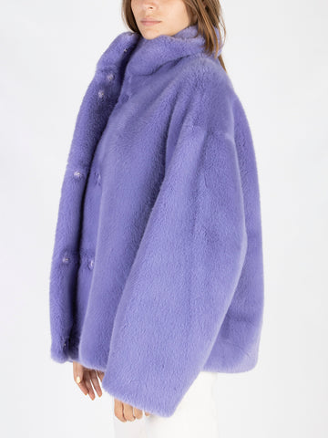 Zendaya faux fur jacket