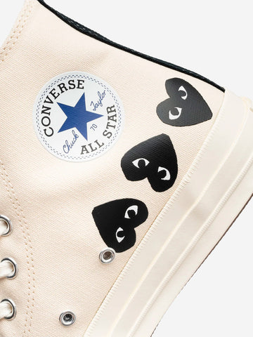 COMME DES GARCONS PLAY CDG PLAY x CONVERSE Multi Heart High Beige