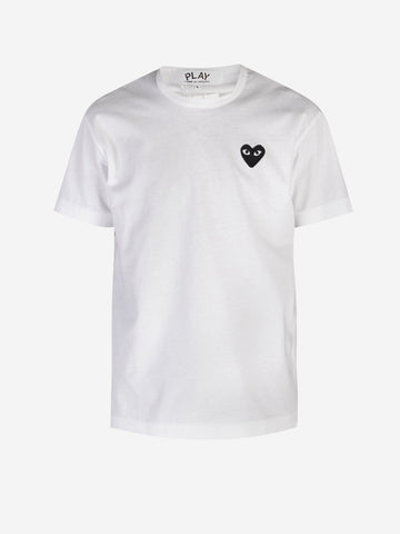 Camiseta Mini Heart de algodón blanco
