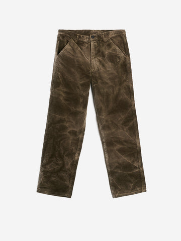 COMME DES GARCONS SHIRT Pantaloni in velluto a costine verde