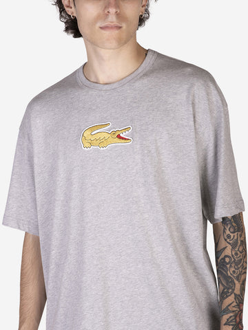 COMME DES GARCONS SHIRT LACOSTE x CDG T-shirt con logo Grigio