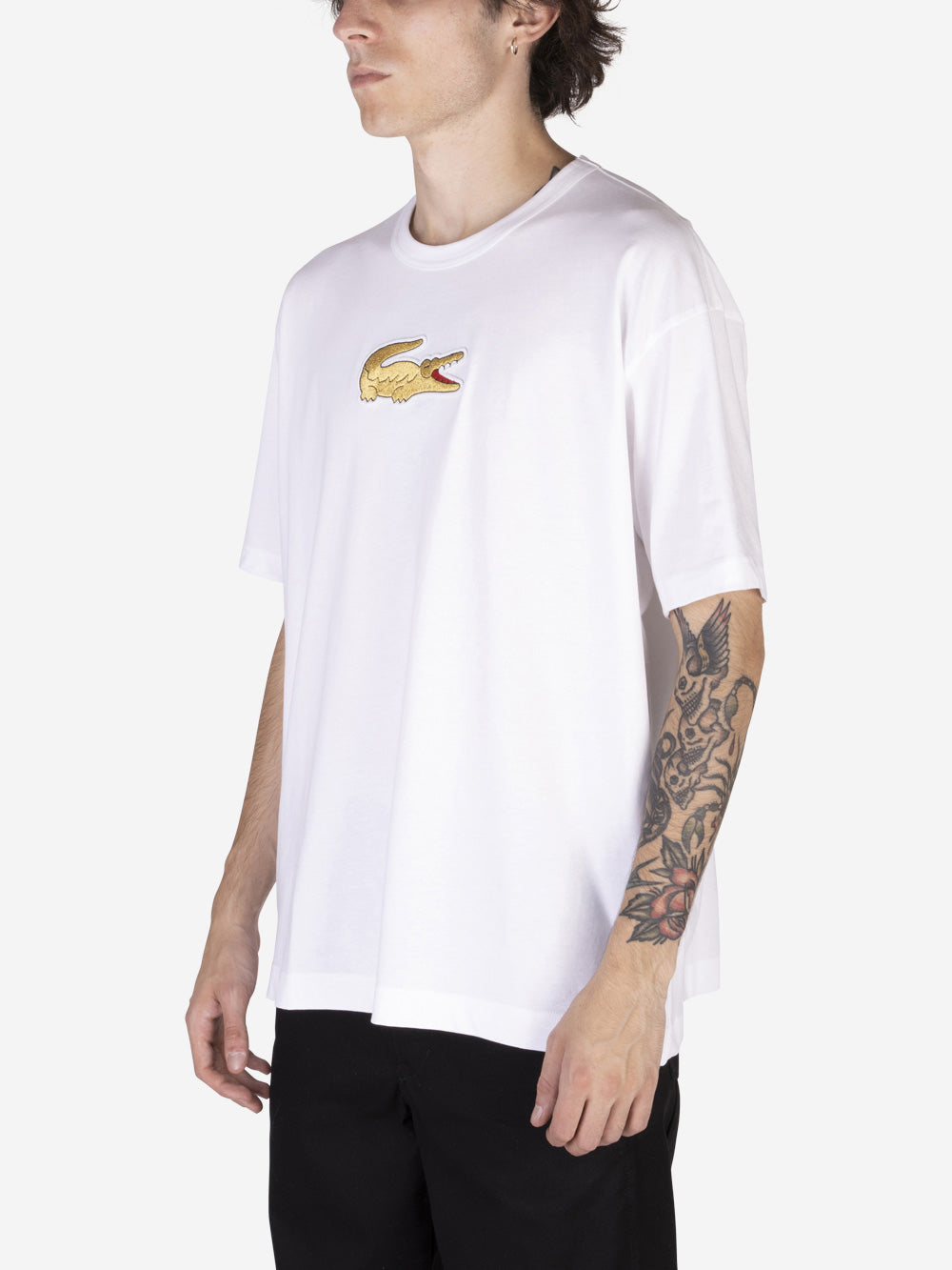 COMME DES GARCONS SHIRT LACOSTE x CDG T-shirt con logo Bianco Urbanstaroma