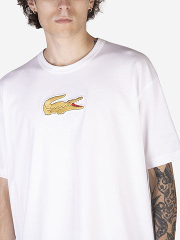 COMME DES GARCONS SHIRT LACOSTE x CDG T-shirt con logo Bianco