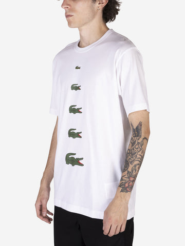 COMME DES GARCONS SHIRT LACOSTE x CDG T-shirt a stampa Bianco
