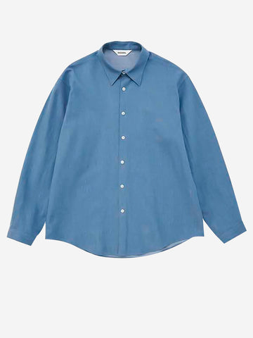 DIGAWEL Camicia con patch sui gomiti blu