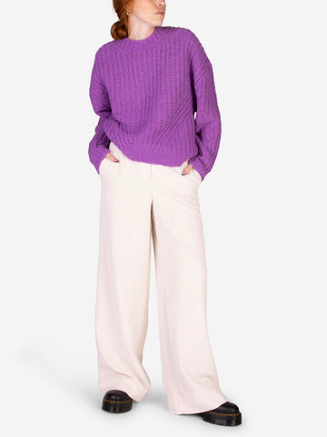 Ägypten-Pullover aus violetter Wollmischung