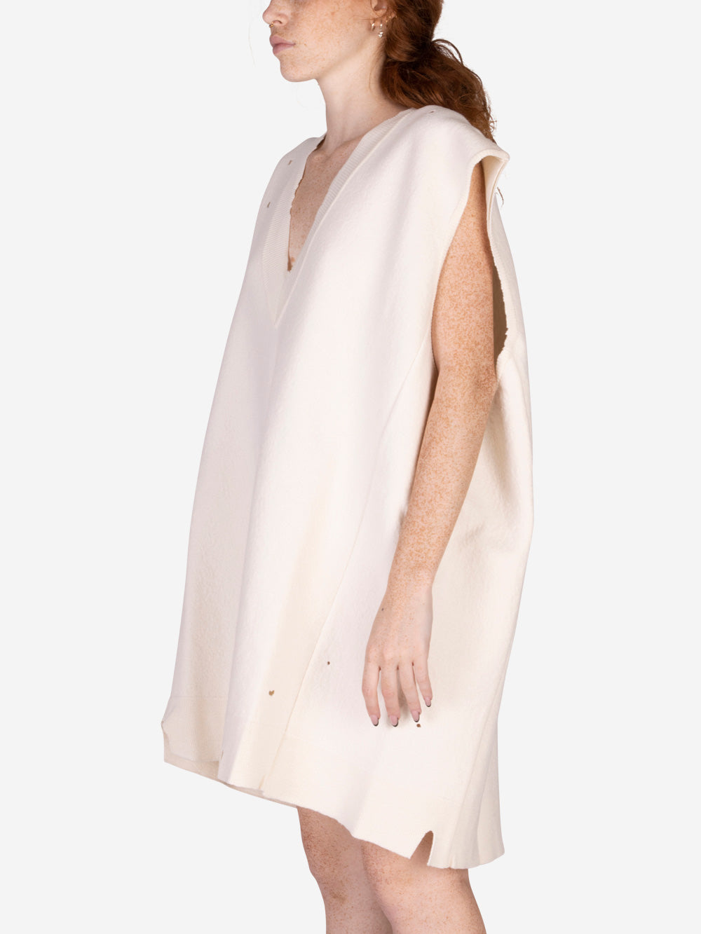 MM6 MAISON MARGIELA Mini abito in lana vergine Bianco Urbanstaroma