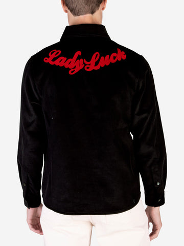 RASSVET (PACCBET) Camicia "Lady Luck" in velluto Nero