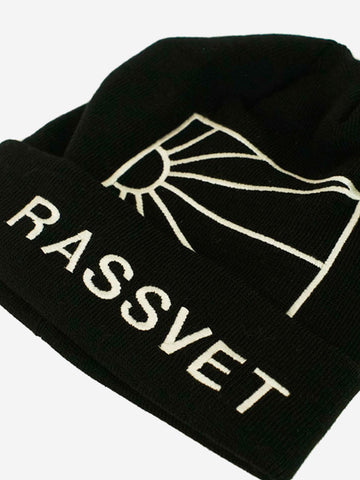 RASSVET (PACCBET) Beanie Logo nero Nero