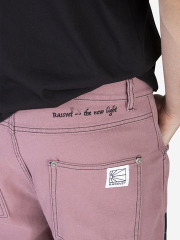 RASSVET (PACCBET) Pantaloni in denim The New Light 2-knee Rosa