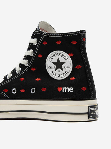 CONVERSE Chuck 70 Embroidered Lips Women Sneakers Nero