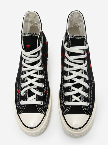 CONVERSE Chuck 70 Embroidered Lips Women Sneakers Nero