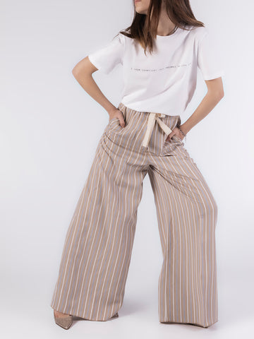 Striped flared pants
