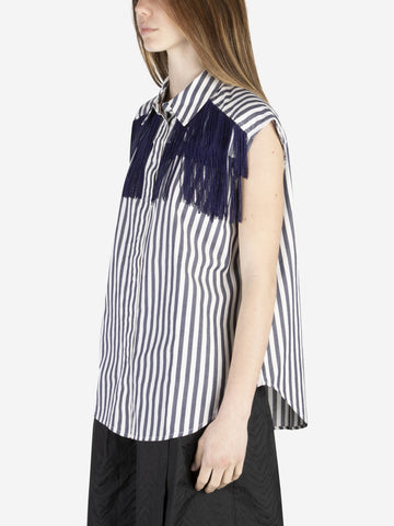 Dixie blouse with bangs