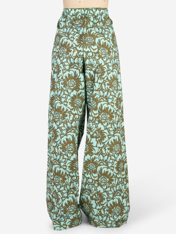 Dobby floral print pants