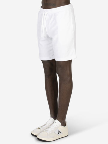 Shorts in cotton-terry bianco