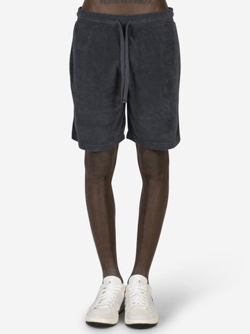 Grey cotton-terry shorts